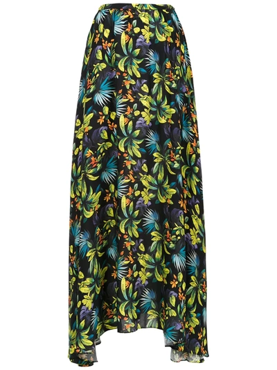 Shop Amir Slama Printed Long Skirt In Green