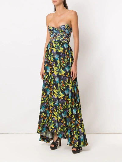 Shop Amir Slama Printed Long Skirt In Green