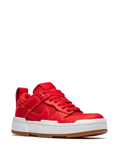 Shop Nike Dunk Low Disrupt "university Red" Sneakers