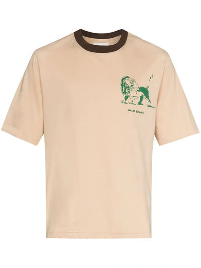 Shop Wales Bonner Graphic-print Short-sleeve T-shirt In Neutrals