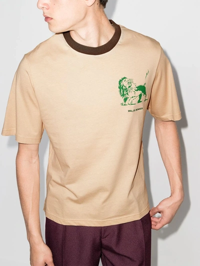 Shop Wales Bonner Graphic-print Short-sleeve T-shirt In Neutrals