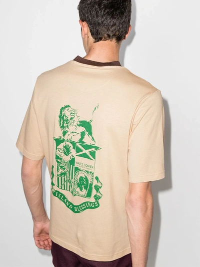 Shop Wales Bonner Graphic-print Short-sleeve T-shirt In Neutrals