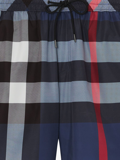 Burberry Mens Carbon Blue Guildes Graphic-print Regular-fit Shell Shorts In Blue