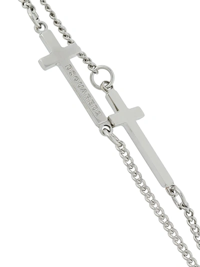 Shop Dsquared2 Cross Bracelet In Metallic