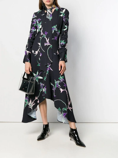 LA DOUBLEJ PRINTED RUCHED DRESS - 黑色