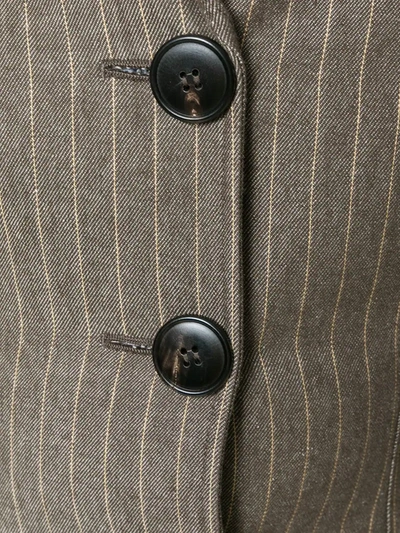 Pre-owned Dolce & Gabbana Fitted Pinstripe Jacket In Brown