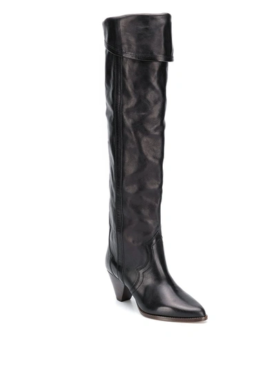 Shop Isabel Marant Remko Over-the-knee Boots In Black