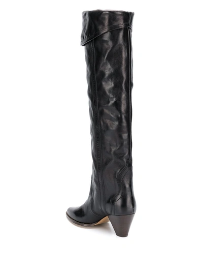 Shop Isabel Marant Remko Over-the-knee Boots In Black
