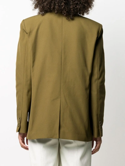 Attico Single-breasted Oversized Blazer In Green