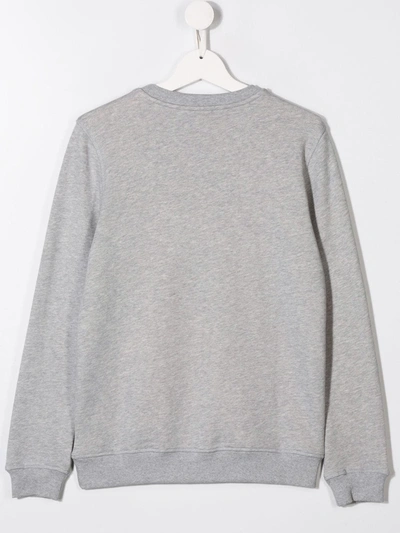 Shop Kenzo Teen Tiger Sweatshirt In Grey