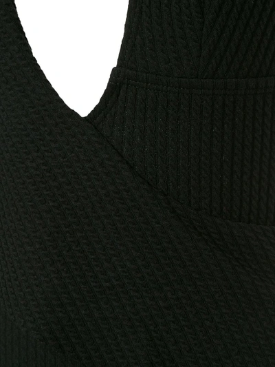Duskii Ruffled Ribbed Swimsuit In Black
