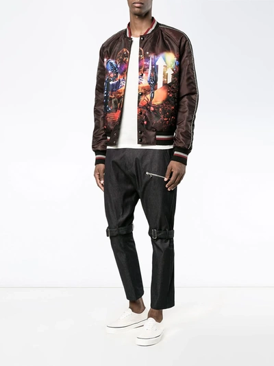 Shop Lanvin Planet Scene Print Bomber Jacket In Multicolour