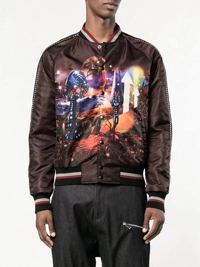 Shop Lanvin Planet Scene Print Bomber Jacket In Multicolour