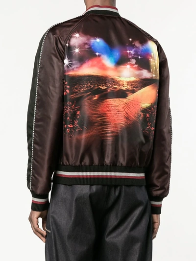 Shop Lanvin Planet Scene Print Bomber Jacket In Multicolour