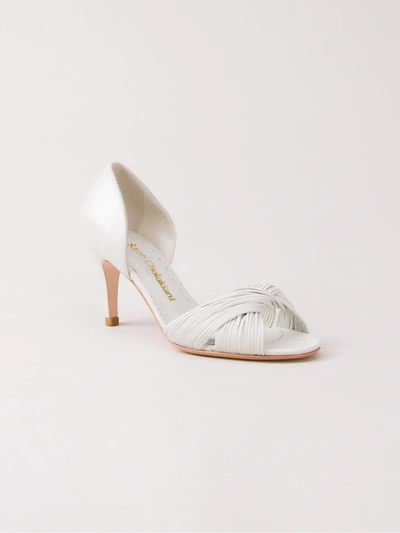 Shop Sarah Chofakian Open-toe Pumps In White