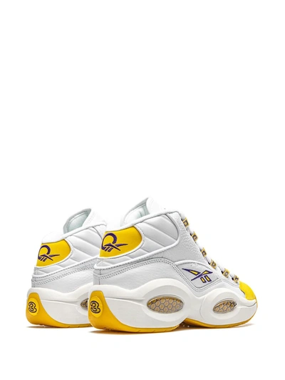 Shop Reebok Question Mid "yellow Toe In White