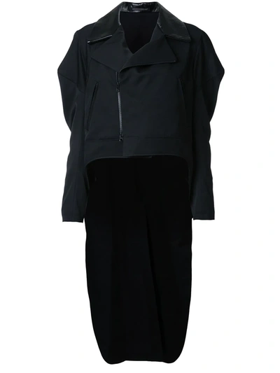 Shop Yohji Yamamoto Swallow Tail Jacket In Black