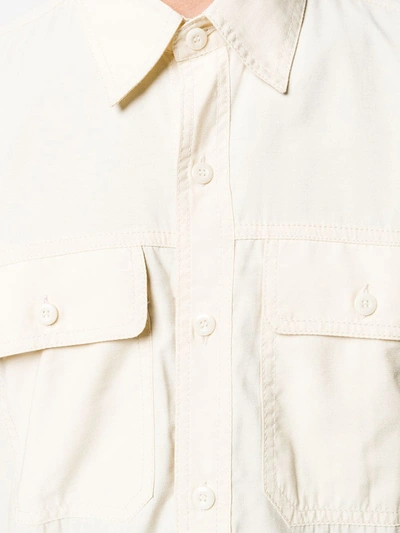 Shop Ami Alexandre Mattiussi Buttoned Overshirt In Neutrals