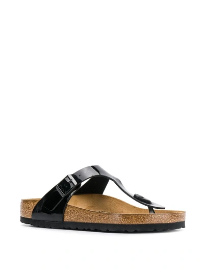 Shop Birkenstock Gizeh Sandals In Black