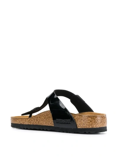 Shop Birkenstock Gizeh Sandals In Black