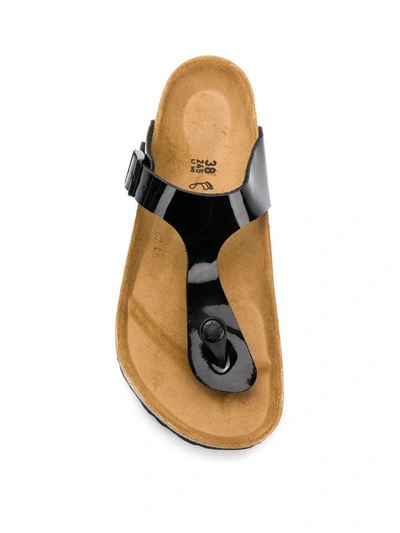 Shop Birkenstock Gizeh Sandals In Black