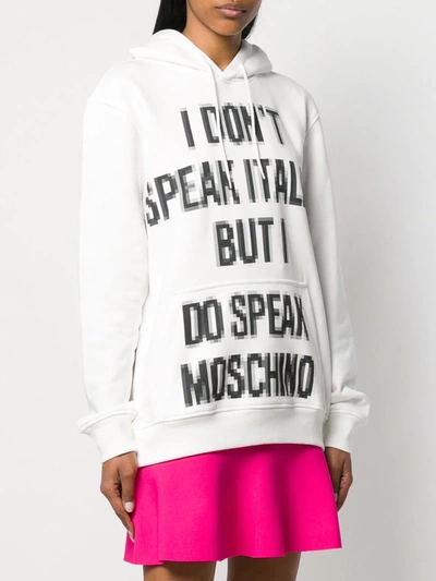 MOSCHINO PIXEL CAPSULE HOODIE - 白色