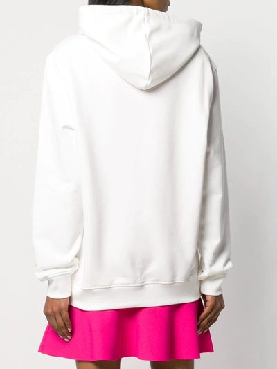 Shop Moschino Pixel Capsule Hoodie In White