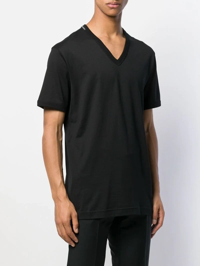 Dolce & Gabbana V-neck T-shirt In Black