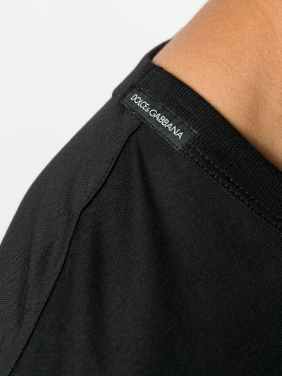 Dolce & Gabbana V-neck T-shirt In Black