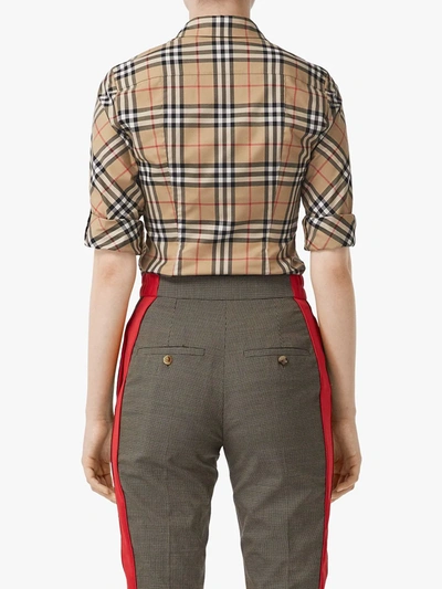 Shop Burberry Vintage Check Shirt In Brown