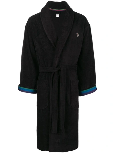 Shop Paul Smith Terrycloth Robe In Blue