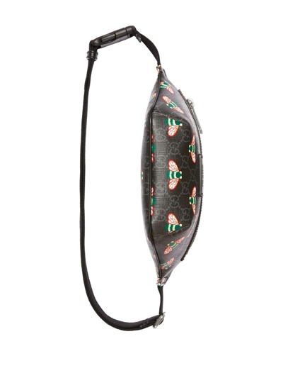 Shop Gucci Bestiary Bee-print Belt Bag In Schwarz