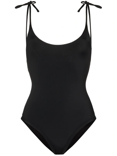 Shop Ambra Maddalena Jessie Scoop Neck Swimsuit In Black