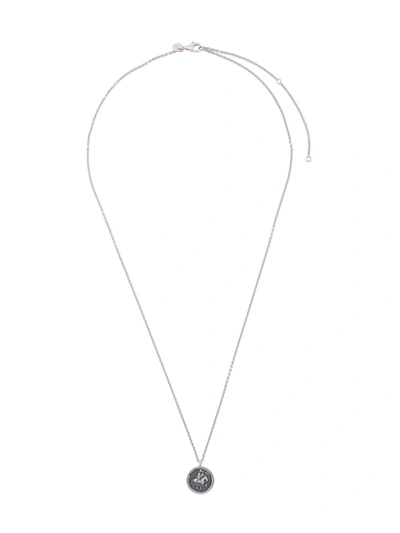 Tom Wood Metallic Coin Pendant Sterling Silver Necklace In Silver