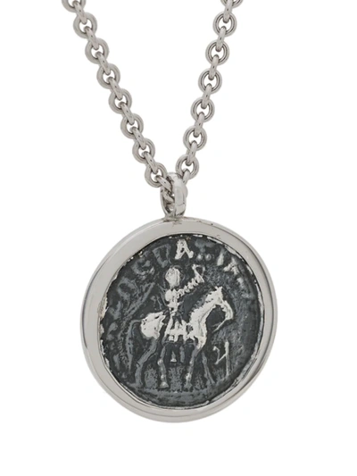 Tom Wood Metallic Coin Pendant Sterling Silver Necklace In Silver