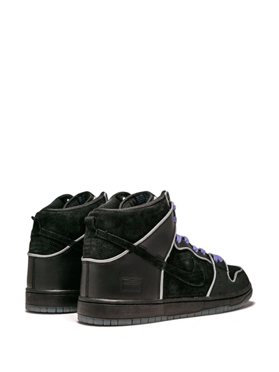 Shop Nike Dunk High Elite Sb "purple Box" Sneakers In Black