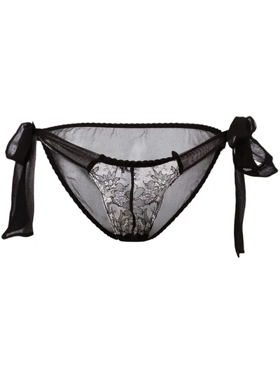 Shop Gilda & Pearl Ava Tie-side Knickers In Black