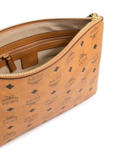 Shop Mcm Medium Pouch-pocket Crossbody Bag In Brown