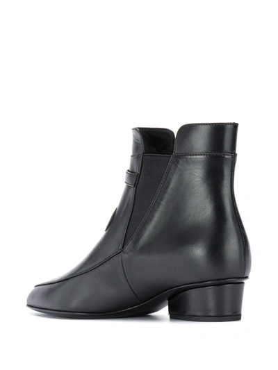 Shop Ferragamo Gancini-logo 40mm Ankle Boots In Black