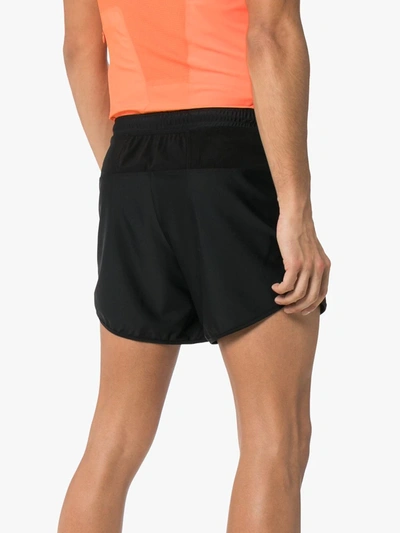 Shop District Vision Spino Logo-print Track Shorts In Black