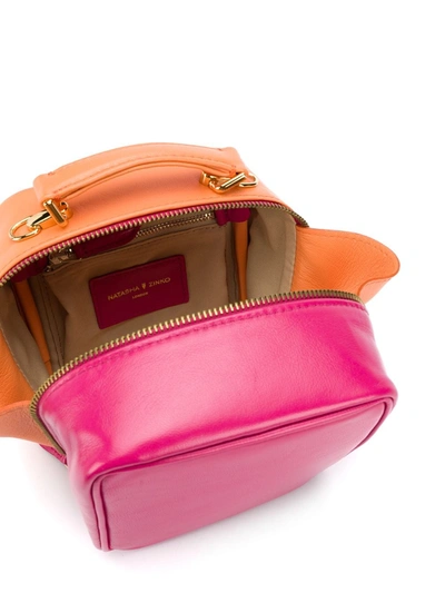 Shop Natasha Zinko Colour-block Shoulder Box Bag In Orange