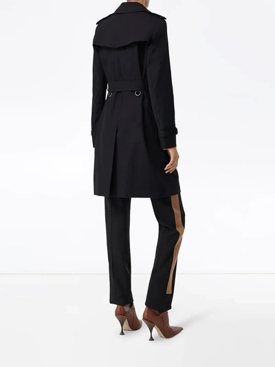 Burberry The Kensington Heritage Trench Coat In Black