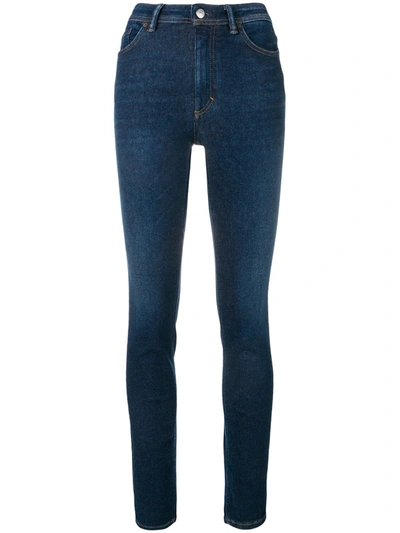 Shop Acne Studios Peg High Waist Jeans In Blue