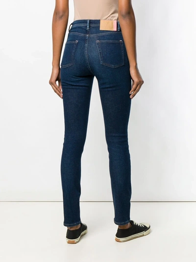 Shop Acne Studios Peg High Waist Jeans In Blue