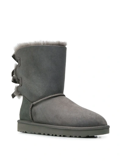 Shop Ugg Bailey Bow Ii Ankle Boots In Grey