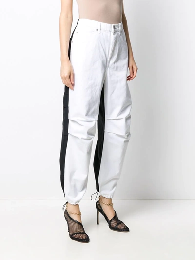 Shop Alexander Wang Contrast Panel Jeans In White