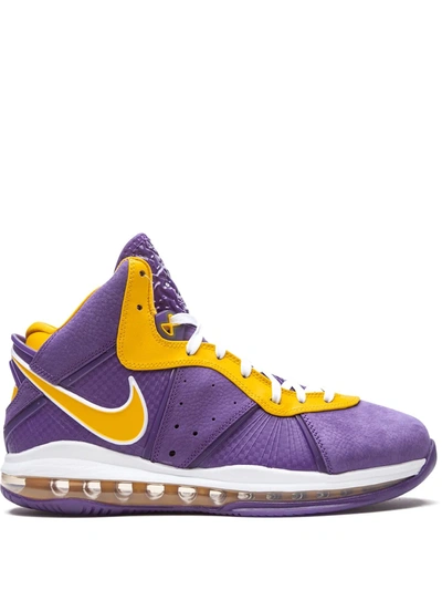 Shop Nike Lebron 8 "lakers" Sneakers In Purple