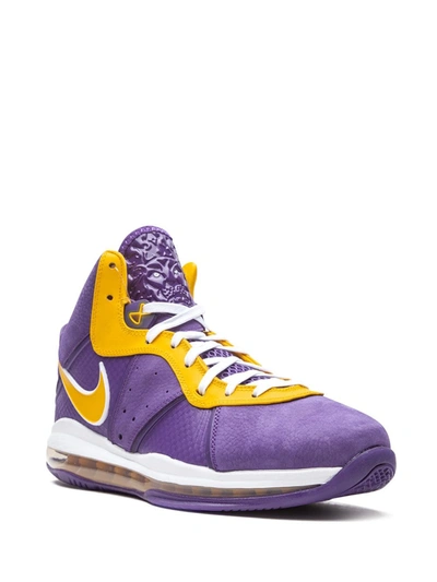 Shop Nike Lebron 8 "lakers" Sneakers In Purple