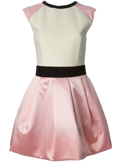 Shop Fausto Puglisi Cap Sleeve Flared Dress In Pink