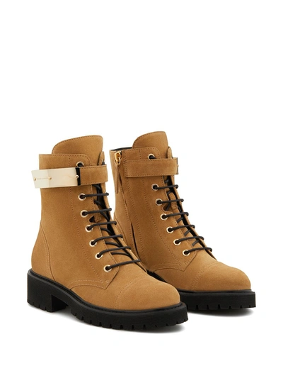 Shop Giuseppe Zanotti Alexa Lace-up Boots In Brown